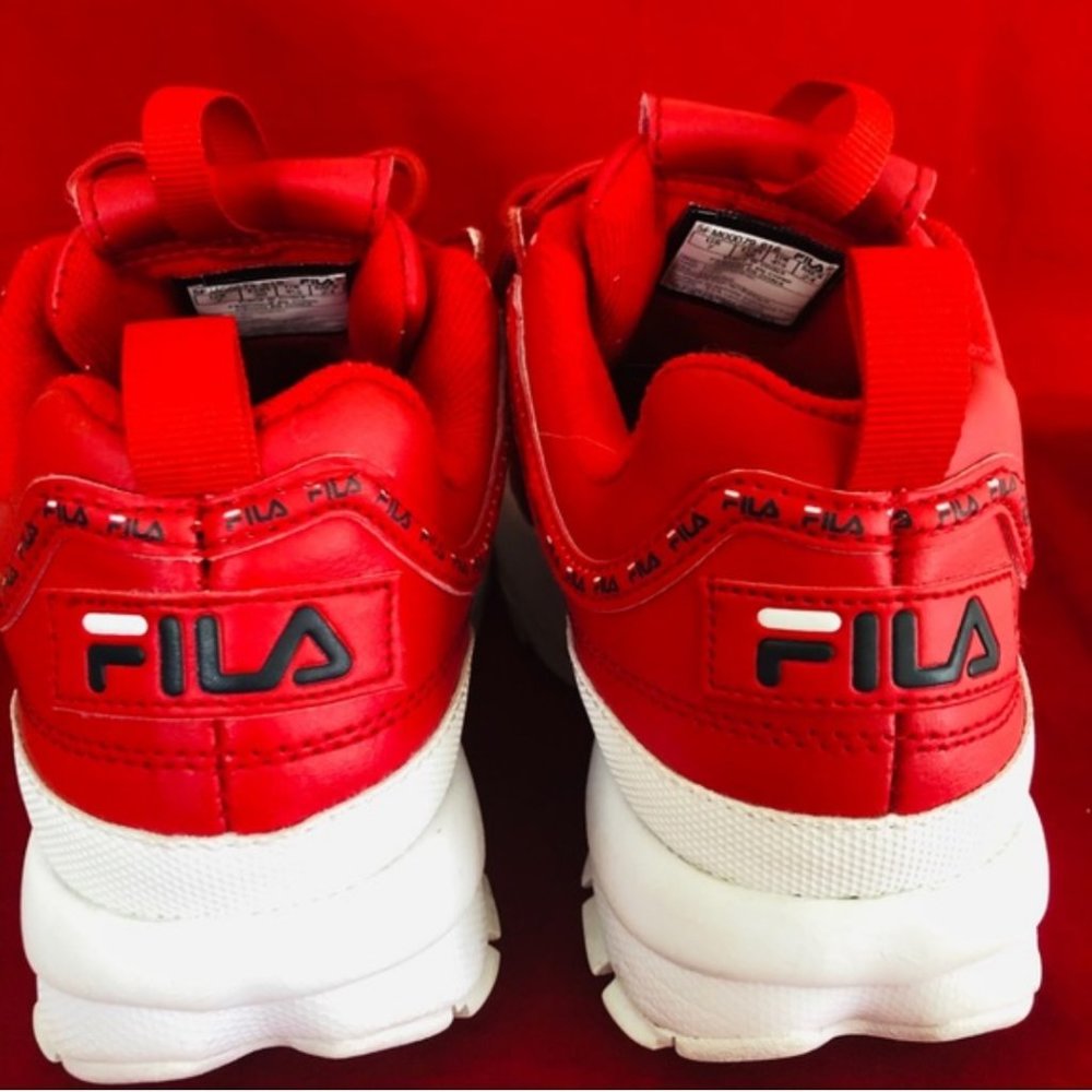 Fila Disruptor 2 Premium Red Sneakers 7 - Picture 5 of 11